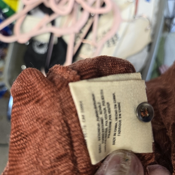 Anthropologie Deletta Amanna Rust Stretch Lace High Neck Blouse - Picture 4 of 15